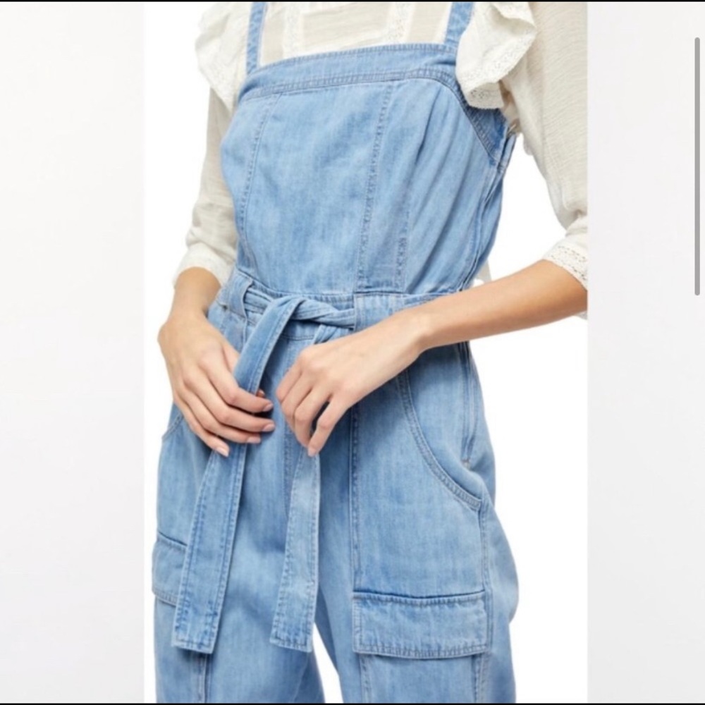 Light Blue Denim Jumpsuit - Picture 6 of 13